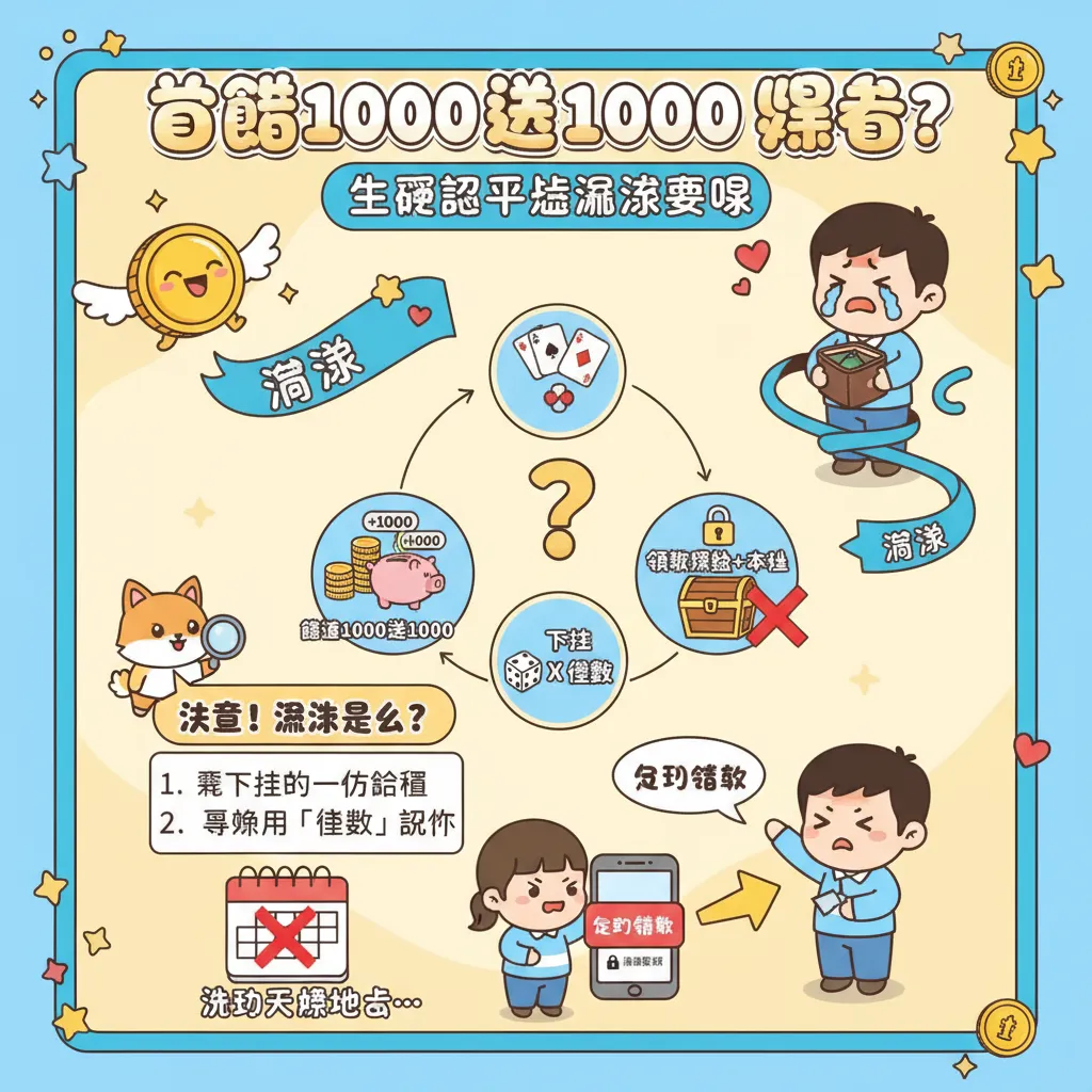 想領首儲1000送1000獎金？先確認平臺流水要求